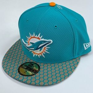 New Era Miami Dolphins Fitted Hat 59fifty 7 NFL Football Tyreek Hill